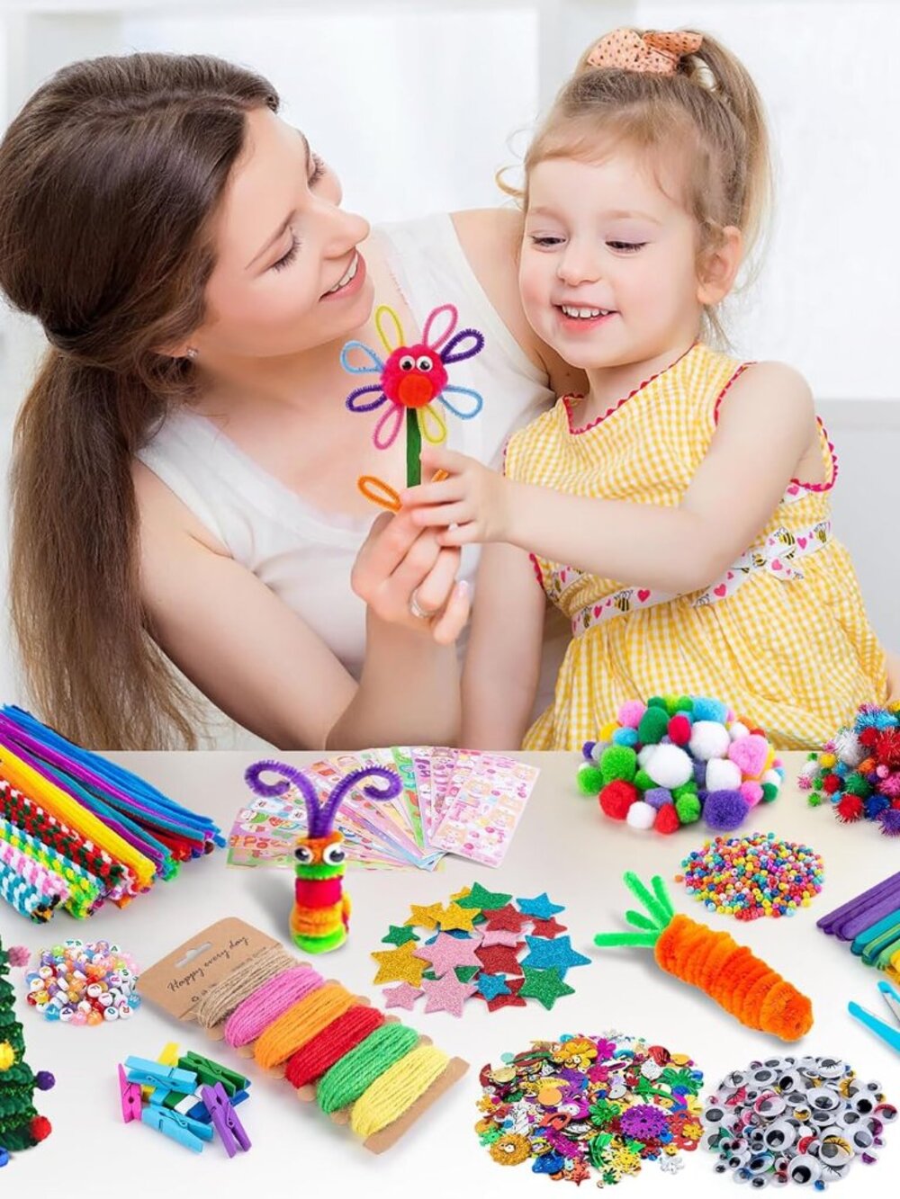 Arts and Crafts Supplies for Kids, 2000+Pcs DIY Craft Kits, Ages 6-10, Education - Picture 5 of 6